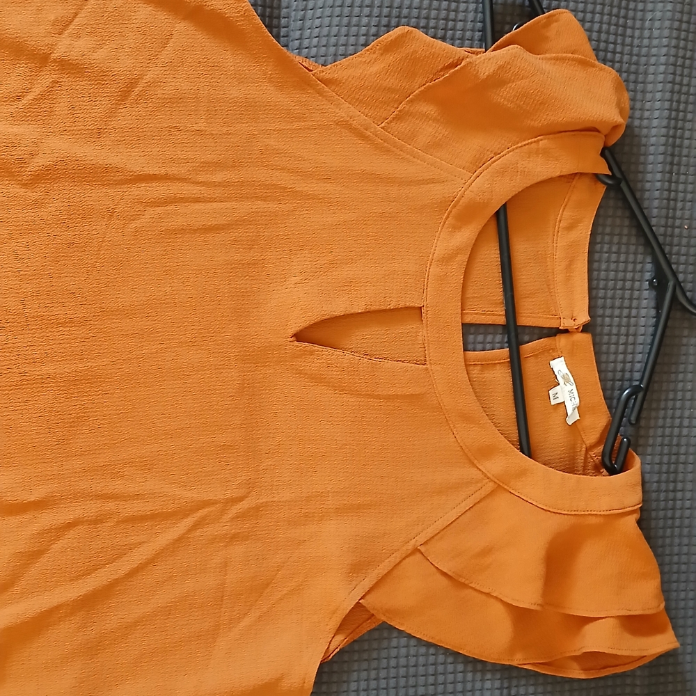 Michele Vibrant Orange Blouse